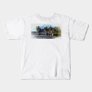 CAERNARFON CASTLE HARBOUR Kids T-Shirt